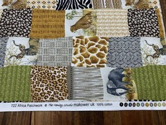 Lot Cotton Fabric Quilt Panel Cranston African Serengeti Safari Animal Patchwork