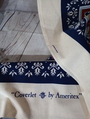 Coverlet By Ameritex Milford Pennsylvania 1733 Fabric. 12 Panels EUC Uncut