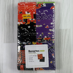 Glow-O-Ween Benartex Fabric 40 Jelly Roll Strips each 2.5″ x 42″ – Halloween