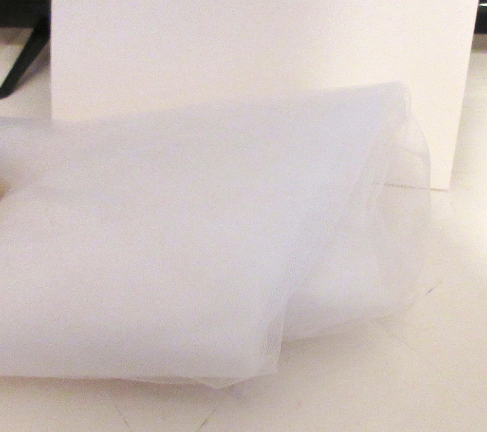 Wedding fabric 40″ x 3 1/2 yds Plus Sheer Mesh White Vail Fabric Decorations
