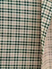 VTG VIP Cranston Green Cream Gingham Buffalo Check Plaid Cotton Fabric 4 Yds LOT