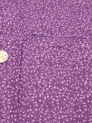 3/4 Yds Dark Purple Flower Blooms Quilt Fabric Cotton