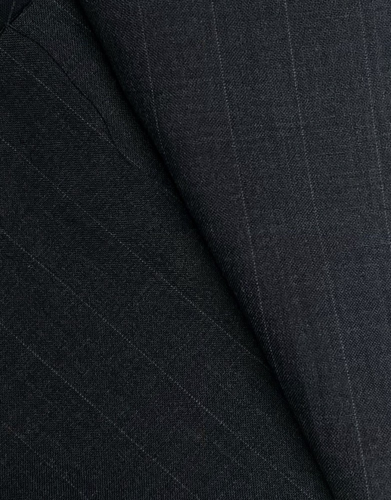 $26 for 2Yds,Dark NAVY Blue Strip,100%Wool Plain Weave For Suit.pants&skirt #151