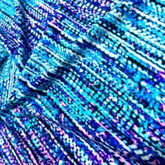 Printed Abstract Blue Fabric 4-Way Stretch Spandex 60″wide by Yard for Swimwear