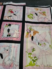 Cotton fabric 3 pieces, Panel Flams Loralie Harris for Loralie Designs: