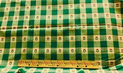 Homespun Christmas Plaid Wreath Fabric 18” X 58” New