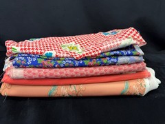 True Vintage Material Fabric Lot Poly Multicolor Floral Crafting Sewing Projects