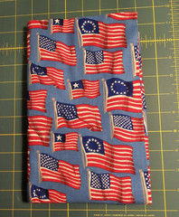1 Yd American Flag Print Fabric Piece Blue Red White Flags Pattern America Theme