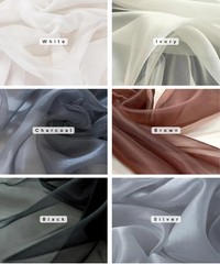 Sheer Organza Fabric by the Yard for Sewing Fashion Wedding Dress DIY Event