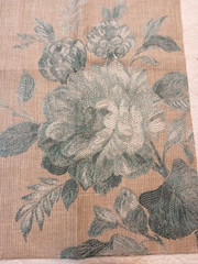 GP&J Baker Fabric Sample Linen Cotton Camelia Aqua Blue 24″ Square Made in Italy