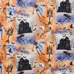 Windham One of a Kind Haunted House Multi Color Cotton Fabric BTY 36 ” x 44″