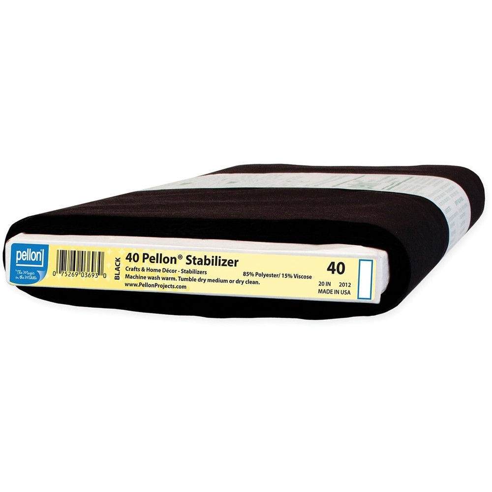 40 Sew-in Fabric Stabilizer Black 20″ x 20 Yards by the Bolt