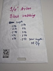 1/2″ Nylon Lot Length 31 3/4″ Total Different Lengths/ Thickness
