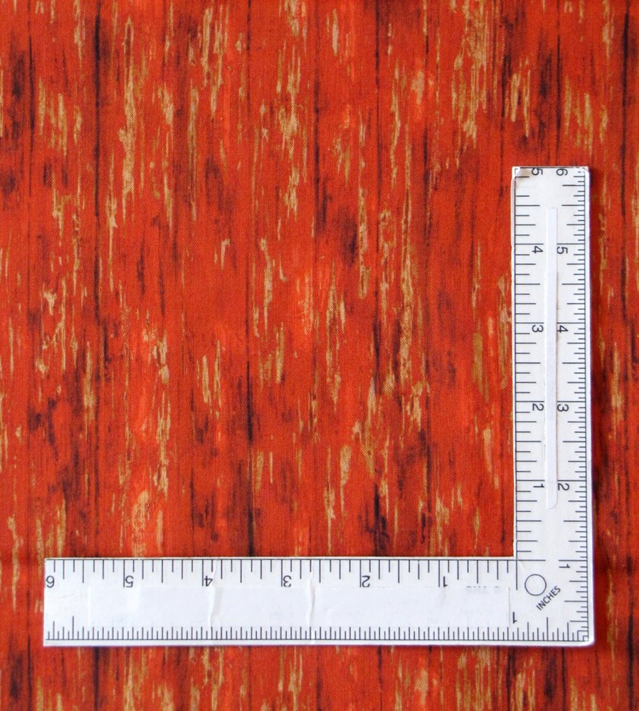 Old Barn Wood Fabric 29″ Length 44″W Orange-Red Cotton Timeless Treasures CD2913