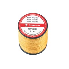 SINGER 67120 Blue Jean Thread, 100 Yards, Old Gold
