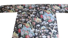 Rockbird GP & J Baker England Cotton Chintz Fabric Birds Floral 61×51 RARE 80’s