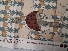 Unicorn Mushroom Toadstools Fairytale Magical Night RJR Fabric 18″ x 22″ x 2 Pcs