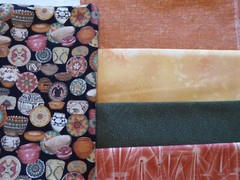1 YD Fossil Ferns Benartex Golden Yellow Rust Quilt Cotton Fabric Blender