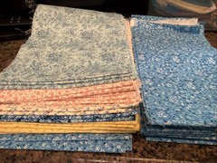 6 YARDS Quilting Fabric Bundle lot Cotton 2 lbs 7 oz cut in strips small prints