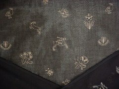 7Y GP & J Baker V6014 Animalium Black Sheer Embroidered Animal Upholstery Fabric