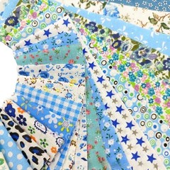 80 PCS Jelly Roll Cotton Fabric Strips Precut Quilting Bundles Blue 2.6 Inch