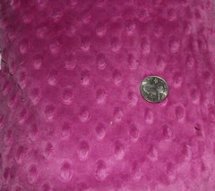 BERRY PLUM MINKY CUDDLE DIMPLE DOT PLUSH SEW QUILT CRAFT FABRIC BTY & PRECUTS
