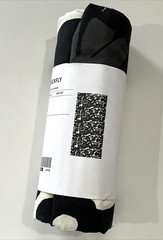 Ikea STRECKFLY Pre-cut Fabric Textile 59×118″ Black/White Curtains 905.690.40