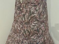 ROSE PINK MULTICOLOR Sequins Lace Fabric 50” Width 1 Yard