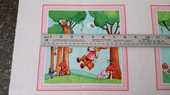 Rainbow Woodland Panel 42×23 Mila Marquis Red Rooster Tree Animal Blocks