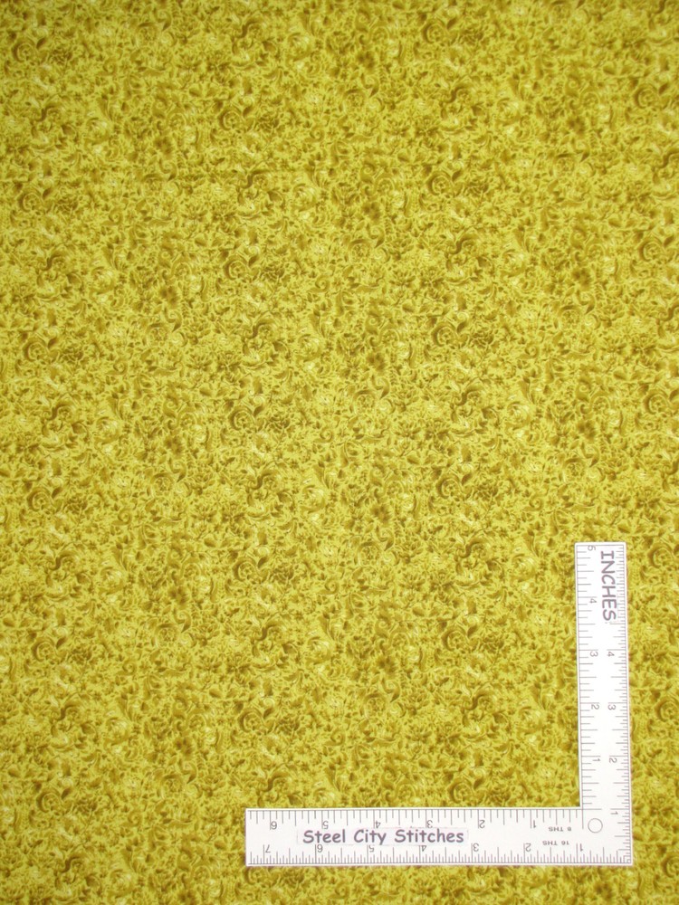 Tonal Blender Green-Golden Yellow Fabric 21″ Length Cotton Paintbrush Studio