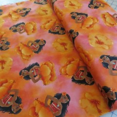 By The Yard, Disney’s Moana & Hibiscus $3.99 Ships ANY Amount Of Cotton Fabric