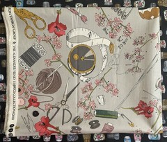 *OOP/HTF* Alexander Henry A Ghastlie Notion fabric -dove color. Gray background