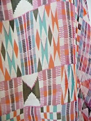 Pure 100% Silk Chiffon Printed Fabric 54” wide. Aztec pattern. Sold By Yard