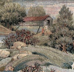 4 Yards French Country Pastoral Scene Premium Tapestry Medium to Heavy Weight