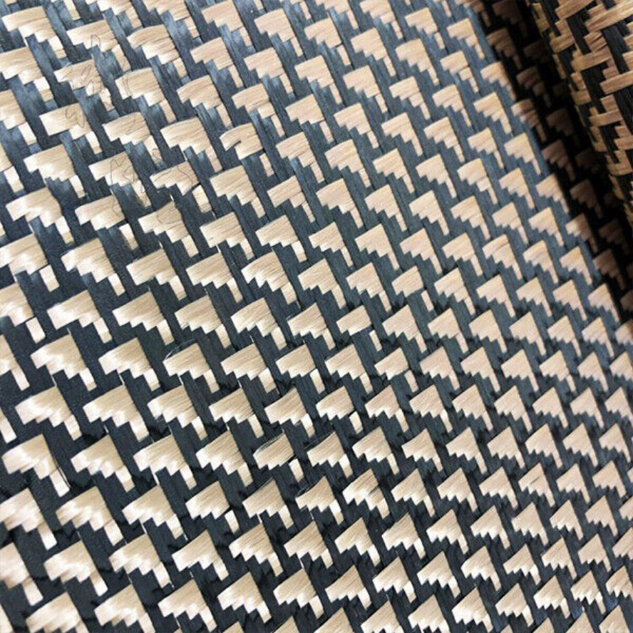 3K 240gsm Satin weave Aramid Carbon Fiber Blended Cloth Carbon Cloth 100cm*152cm