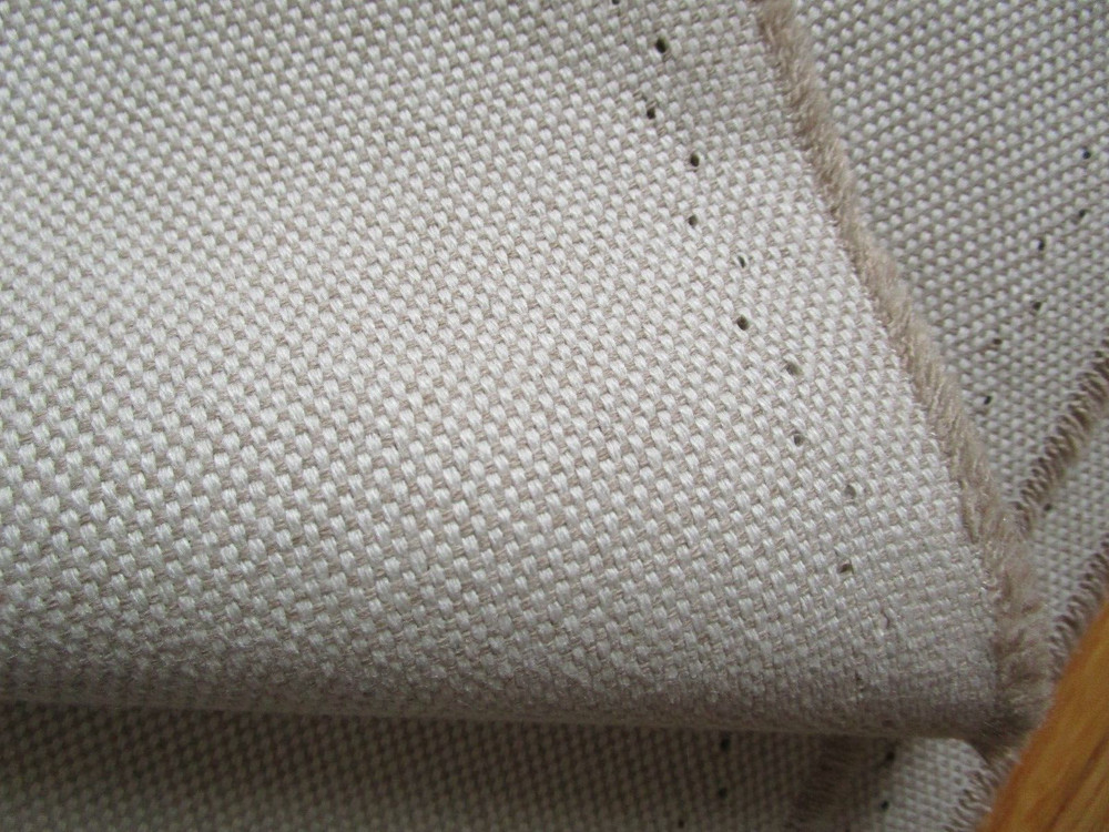 Holly Hunt 100% Solution Dyed Sunbrella Tan Beige Fabric BTYD minor issues