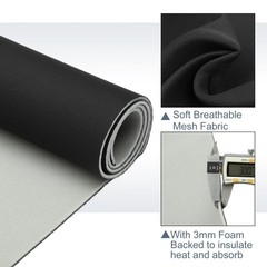 Breathable Mesh Fabric 96″ L x 60″ W for Car Truck RV SUV Black