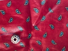 J.G. HOOK “Ardmore” VTG MAROON Paisley 1.5 Yards X 54” Glazed Cotton Fabric