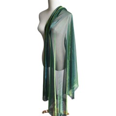 Laser Magic Gradient Color Mesh Fabric Wedding Dress Cosplay Texture Yarn