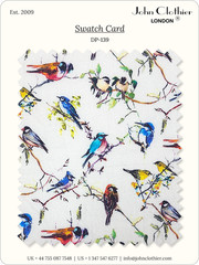 Nature Inspired Bird Print Fabric Dressmaking Table Runner & DIY Sewing Material