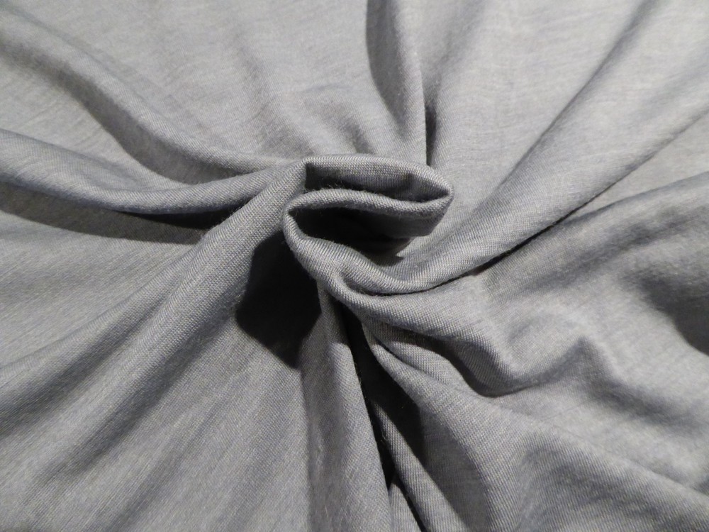 Gray WASHABLE Wool/Bamboo Soft Knit! Flowing and Easy-Care Comfort!