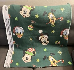 Fleece-Licensed Xmas Mickey Mouse And Friends Material 62X53”