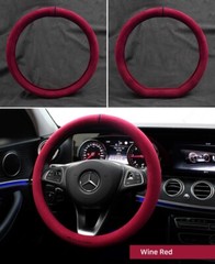 Alcantara Car Premium Steering Wheel Cover Free Size 100% Italy Original Fabric