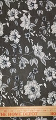 Gray floral Printed spandex stretchable Fabric wrinkle Free Tela 60” W Sold BTY