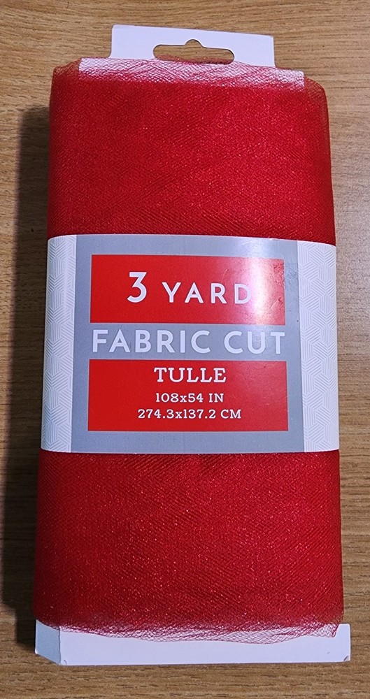 Red Tulle Fabric (3 Yard, Pre-Cut)
