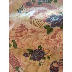 Sold by the yard. Stanley King Studio French Chinoiserie Fan Floral Cotton
