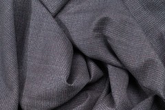 Vintage 100% Wool Fabric – 2.8m – 270g – Mid-Grey Micro-Check Suiting