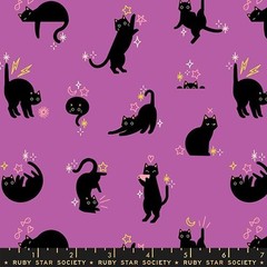 4 Fat Quarters Ruby Star Society “Freaky Familiars” Halloween Quilt Cotton