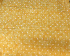 Yellow White Stars Bright Cotton Blank Quilting Fabric 23″ X 42″