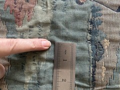 Tapestry Fabric Golfers Theme Raw Edge Width 23-26.5 Inches X Length 56.5 Inches